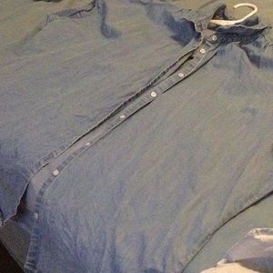 A blue Jean shirt